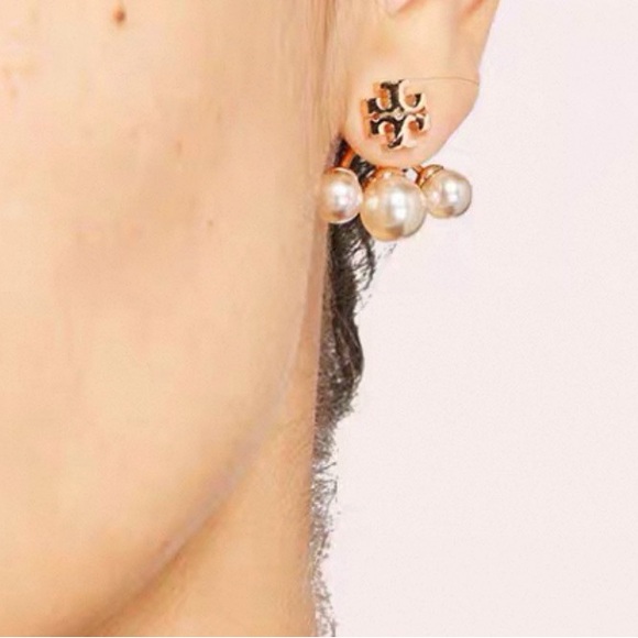 Tory Burch Moon Dance Pearl Front-Back Earrings Brand New! So Beautiful! 😍🤩 - Picture 9 of 11